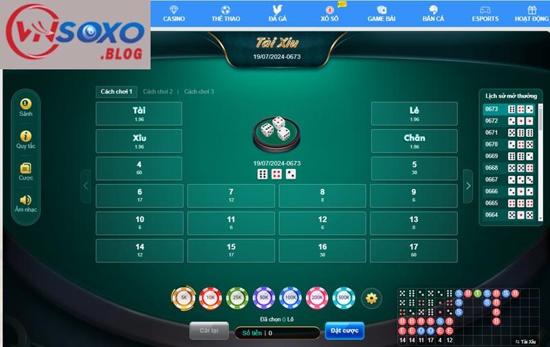 Tổng quan về trò chơi Tài Xỉu VNSOXO